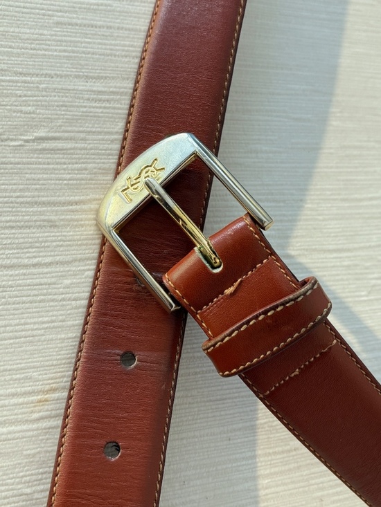 Vintage YSL Belt Tom Ford Era Saddle Leather Made France 40” Unisex